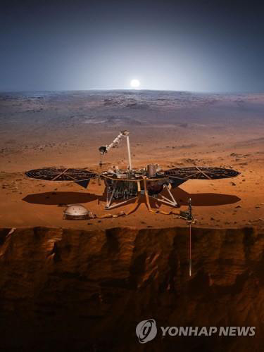 인사이트 지질탐사 상상도. 연합뉴스